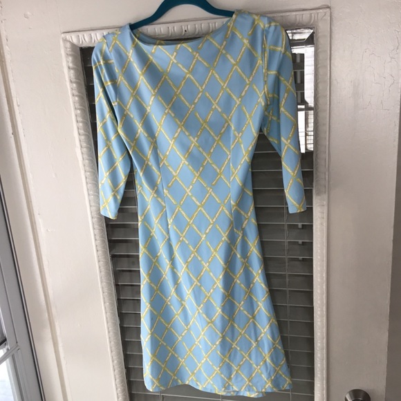 J MC LAUGHLIN DRESS FUN NAUTICAL ROPE BLUE/YELLOW - Picture 2 of 3